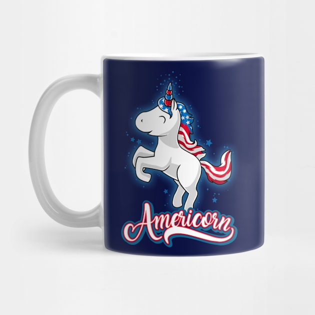 Americorn-Patriotic Proud American Unicorn Kids by CheesyB